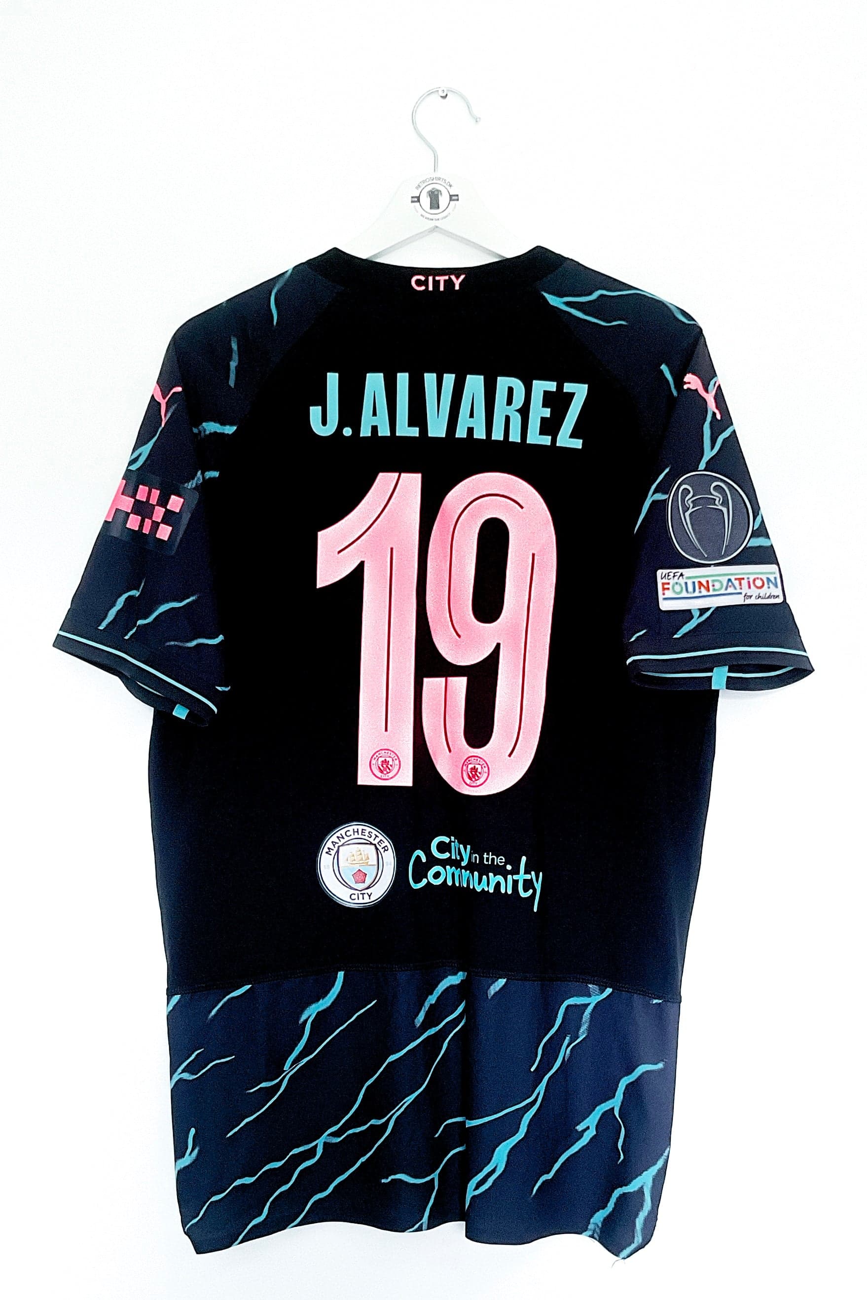 Manchester City 2023/2024 3.Trøje J.Alverez 19 Authentic